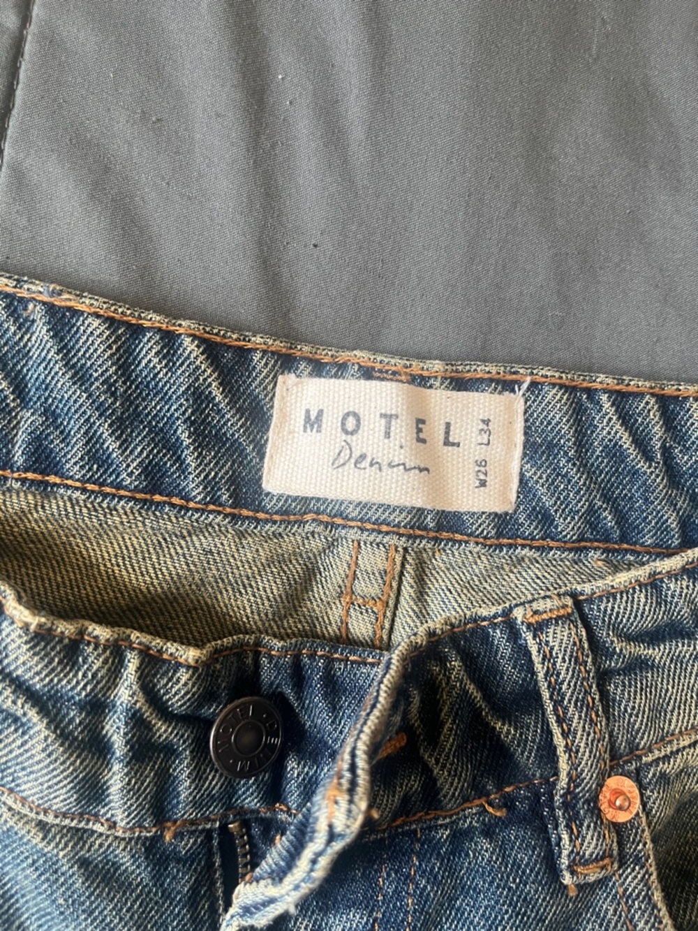 Motel Rocks Low Rise Jeans W26 L34 - Picture 2 of 5